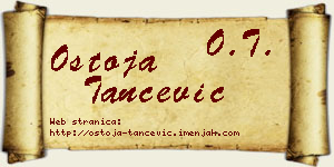 Ostoja Tančević vizit kartica